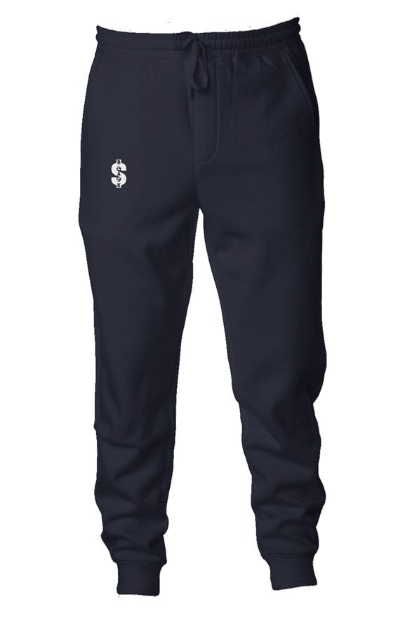 Black Money Navy Midweight Fleece Joggers