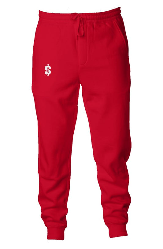 Black Money Red Midweight Fleece Joggers